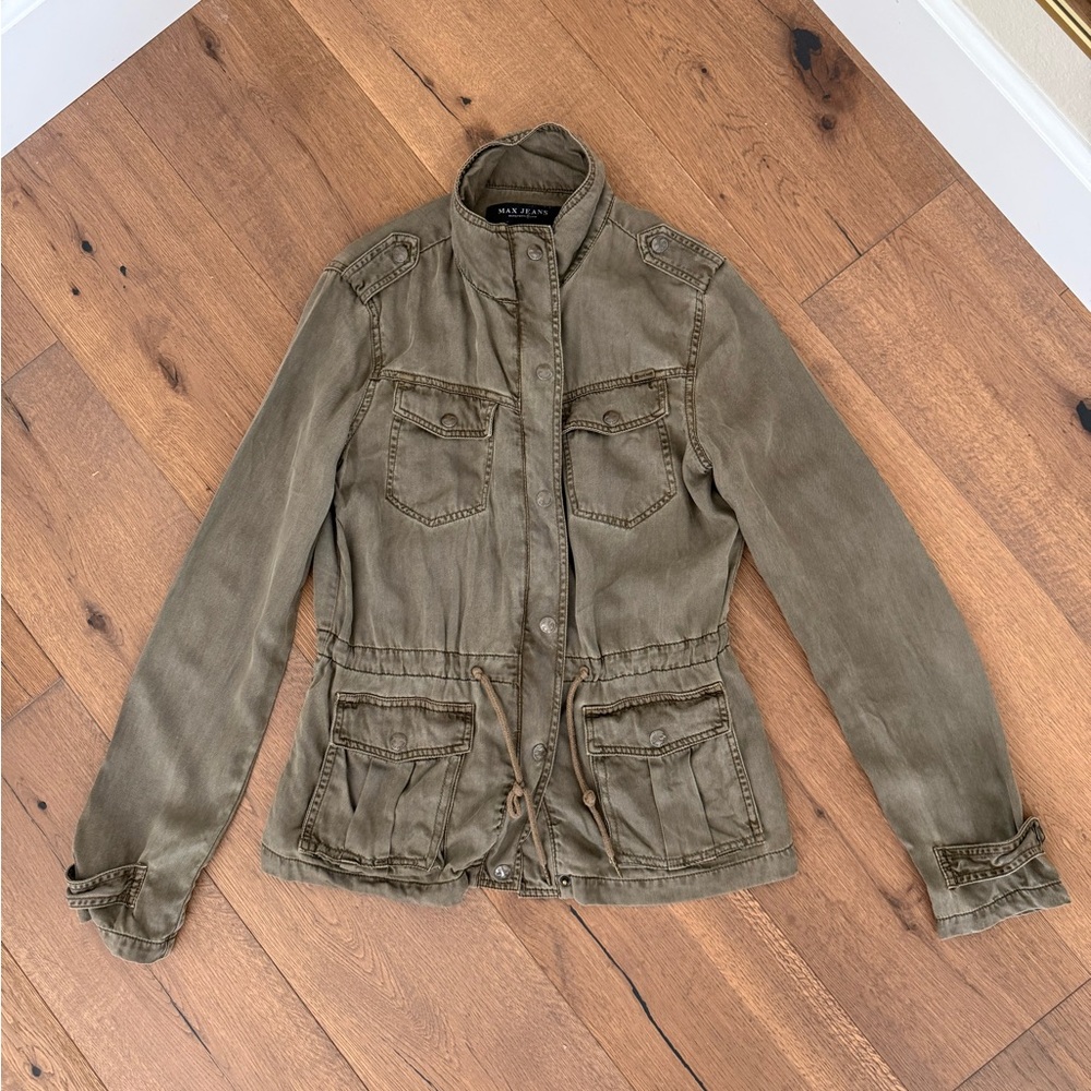 Max Studio Army Green Utility Jacket